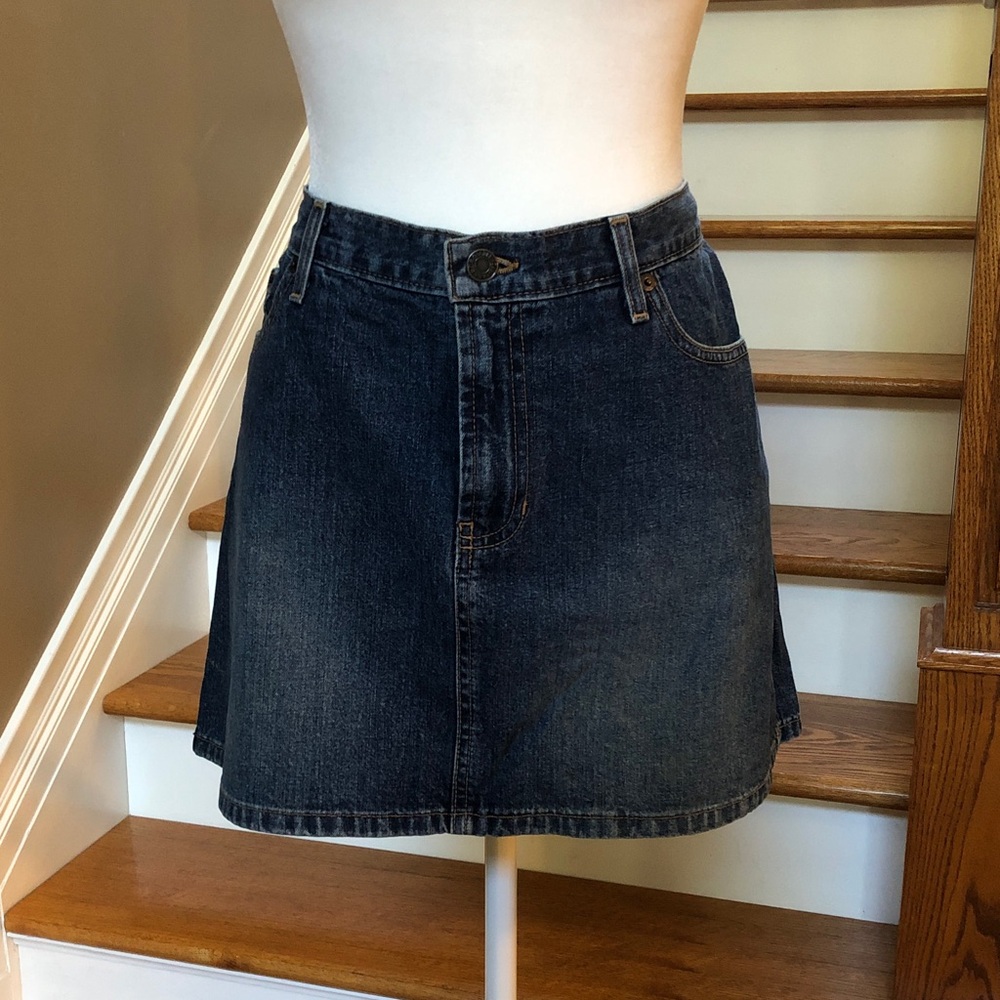 Abercrombie & Fitch Dark Wash Denim Mini Skirt